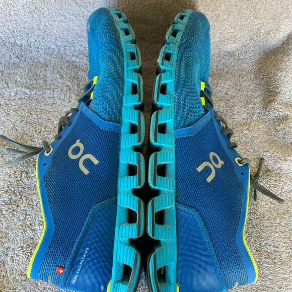 On Running Cloudflow Men’s Running Shoes – Blue/Neon Yellow (Size 10 US / 44 EU) - Picture 7 of 7